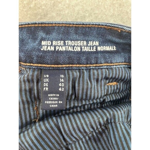 Lands End Mid Rise Trouser Jeans Flare Leg Size 10 Womens - Picture 6 of 7